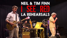 Tim and Neil Finn I See Red rehearsals in LA 2004