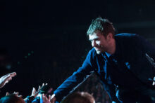 Damon Albarn Blur performs in Melbourne at Rod Laver Arena on Tuesday 28 July 2015. photo by Ros O'Gorman