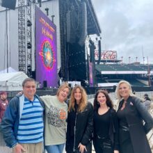 Nick Kontonicolas, Dawn DePhillips, Stephanie Wooten, Lynn Price and Stacey Schieffelin at the Journey, Def Leppard, Steve Miller Band concert New York 2024