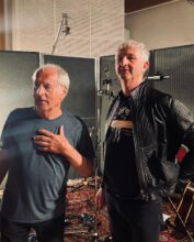 John Leckie and Andy White at Abbey Road (photo from the Andy White Facebook page)