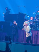 Iva Davies joins The Killers at Rod Laver Arena Melbourne photo by Winston Robinson